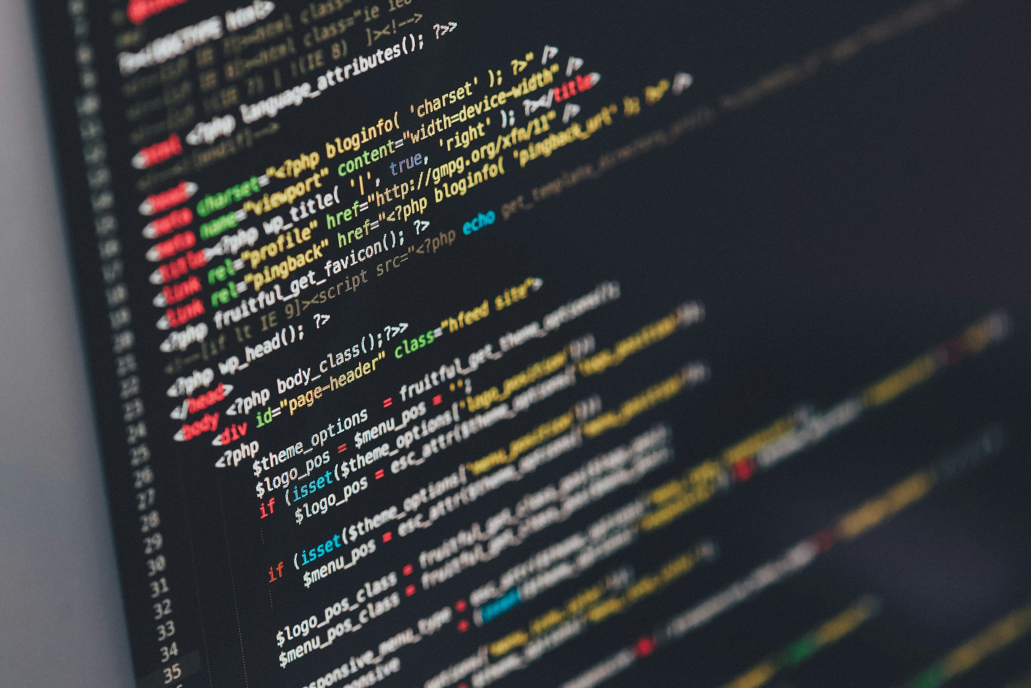 Código HTML em Macbook
